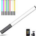 Hagibis RGB Photography Light Wand, Handheld LED Video Light 9 Colors, with Built-in Rechargable Battery and Remote Control, 1000 Lumens Adjustable 3200K-5600K