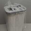 JOYMOOP Microfiber Flat Mop and Bucket System, Mops for Floor Cleaning and Wall Cleaner, Hardwood, Tile, Laminate, Vinyl Floors, Smooth Walls, and Glass Windows - 50" Flat Mop+1 Microfiber Pad[White]