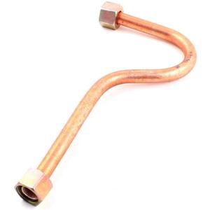 Aluminum Alloy Air Compressor Exhaust Tube Replacement Copper Tone, 15mm/0.6" Hex Nut Threaded Diameter, 240mm/9.45" Length with Hex Nut