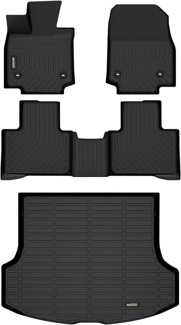 Binmotor-Floor Mats Cargo Liner Set for Lexus RX 2023-2026 RX350 | RX350h | RX500h (NOT for RX450h+PHEV) All Weather Heavy Duty Car Floor Liners for RX 350 Accessories-Black
