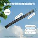 TB30 30 inch Mower Blade for Troy Bilt TR30 TB30R Cub Cade CC30 CC30H Craftsman R1000 RER1000 R1500 30'' Deck Mower Replace for 942-04385 742-04385
