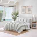 Tommy Bahama - Quilt Set, Luxuriously Soft Textured Bedding with Matching Shams, Striped Design, Modern Home Essentials (La Prisma Green, King)