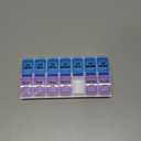 EZY DOSE Weekly AM/PM Pill Organizer, 7-Day Vitamin Container and Daily Medication Box with Large Pop-Out Compartments, 2 Times a Day Pill Holder, Blue and Purple Lids, Travel-Friendly Design