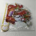 Soaoo 9 Pcs Christmas Dachshund Dog Santa Yard Sign Stakes with LED String Light Dachshund Dog Santa Claus Outdoor Lawn Decorations Large Outside Christmas Yard Decorations for Outdoor Holiday Decor