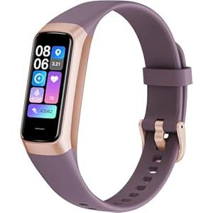 Fitness Tracker with 24/ 7 Heart Rate Blood Oxygen Sleep Monitor, Activity Tracker with 1.1" AMOLED Touch Color Screen, Multiple Sport Modes Step Counter, IP68 Waterproof for Women Men (Bordeaux)