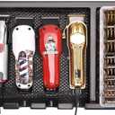 Barber Clipper TrayClippers Organizer Razor Case with 4 Notches, Clipper Tray Organizer,Anti-slip Hair Trimmer Holder Tray Barber Tool Box