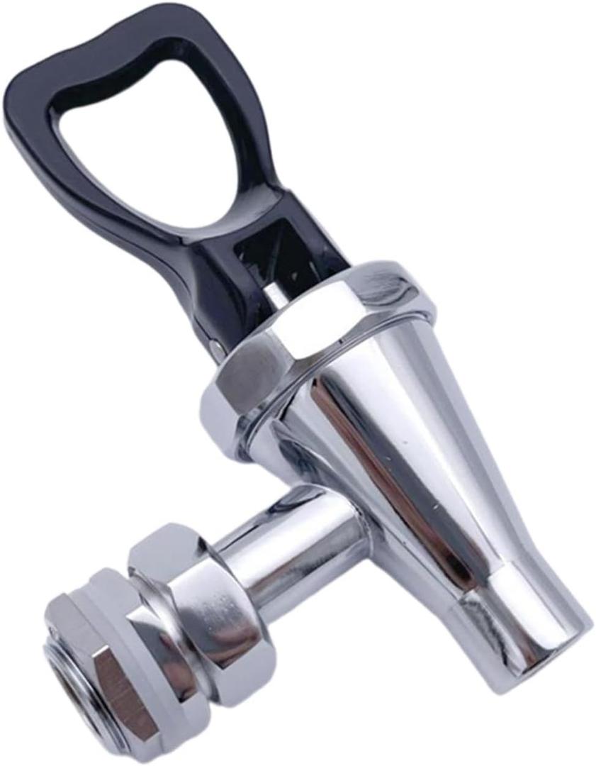 Beverage Dispenser Faucet Replacement Spigot Rustproof Comfortable Handle 1/2 inch Lever Spout with Gaskets for Coffee Jar, black