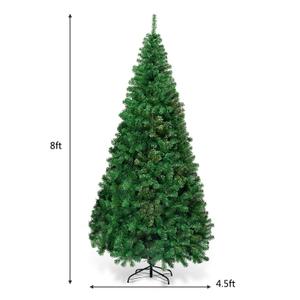 8Ft Artificial PVC Christmas Tree Stand Indoor Outdoor Green