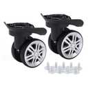 1 Pair Luggage Suitcase Wheels, Trunk Wheels, Luggage Wheel Spare Part Universal Wheel Replacement Luggage Suitcase Wheels for Luggage Suitcase Trolley, Mute Double Row Wheels