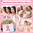 Suncalla 3 Pieces Breast Cancer Gifts for Women Handmade Emotional Funny Cute Duck Support Positive Pink Ribbon Duck Inspirational Awareness Cancer Gifts for Women Survivors Patients