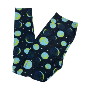 Size 12-18 TC, LuLaRoe Leggings Earth Moon On Black Fits