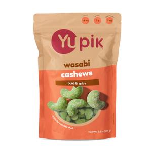 Yupik Wasabi Cashews, 5.8 Oz Intense Spicy Snacks, Crunchy Wasabi Coated Nuts in a Flavored Shell, Gourmet Asian-Inspired Treat for Sushi Night and Parties (EXP 07/12/27)