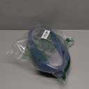 HomeTop Women's Fuzzy Curly Fur Memory Foam Loafer Slippers with Polar Fleece Lining (9-10, Cerulean)