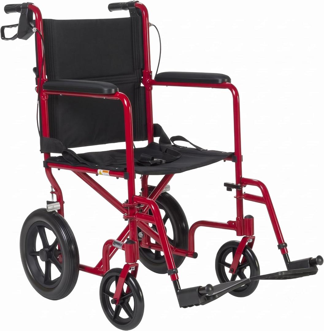 Lightweight Expedition Transport Wheelchair with Hand Brakes, Red
Transport Wheelchair Featuring Lightweight Expedition Frame with Hand Brakes for Safety Daily for Everyday Use