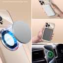 MAKAVO Magnetic for iPhone 15 Pro Max Case, Compatible with MagSafe, Built-in Camera Lens Protector, Logo View, Military Grade Drop Proof Phone Cover, Desert Titanium