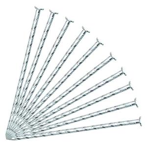 50/100/150 Pack 6" Solid Galvanized Non-Rust Metal Garden Stakes Spiral Landscape Edging Anchors for Paver Edging, Gardening, House Construction, etc (100)
