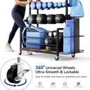 Home Gym Storage Rack for Dumbbells, Yoga Mats＆Workout Equipment