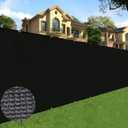 Sunnyglade 6 feet x 50 feet Privacy Screen Fence Heavy Duty Fencing Mesh Shade Net Cover for Wall Garden Yard Backyard (Black, 6 ft X 50 ft)