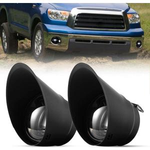 FIERYRED Fog Light with LED Bulbs For Tundra 2007-2013,Sequoia 2008-2011,100% OEM Bumper Driving Fog Light Clear Lens,IP68 Waterproof