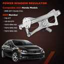 748-477 Front Right Passenger Side Power Window Regulator and Motor Assembly Compatible with 2006-2011 Honda Civic Replace# 125-50127R 72210-SNA-A01