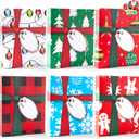 JOYIN 6PCS Gift Box, Christmas Square Gift  Holder Unique for Holiday Birthday Presents Wrap, 4.7 x 4 x 0.8 Cash Money Card Box Holders, Xmas Party Favor Gifts Wrapping Boxes