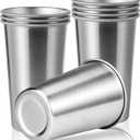 8 Pack 24oz Stainless Steel Pint Cup,Healthy Unbreakable and Stackable,Metal Drinking Glasses