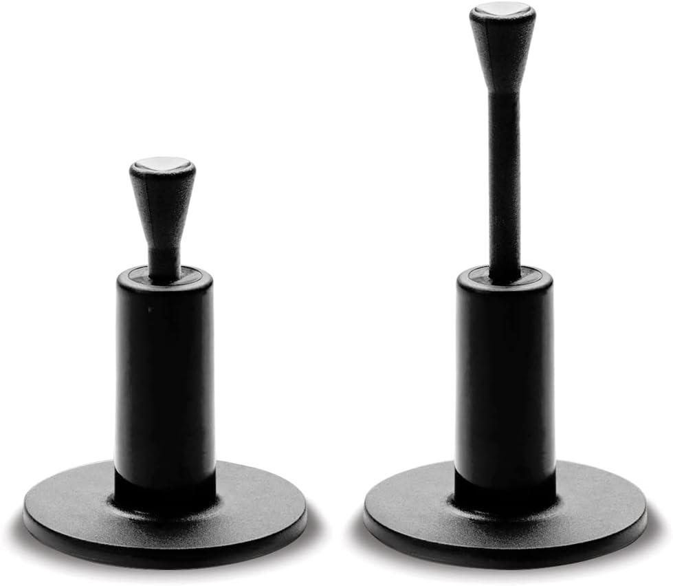 Fiberbuilt Golf Adjustable Golf Tee; Premium Driving Range Mat Golf Tees; Great for Hitting Balls into a Practice Net or Simulator, Polymer - 2 Pack Black