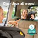 Baby Uma Baby Car Mirror (2 Pack) + Baby On Board Signs for Car - Clear-View Shatterproof Mirror, Easy On 'n Off with Stay-Put Buckles, Newborn Essentials (9.4 x 6.4 in)
