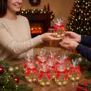 3 x Yexiya 50 Sets Valentines Wreath Candy Bags with Ribbon Bow Twist Ties and Long Clear Treat Bags for Party Favor Easter Wedding DIY Candy Wrapping Gifts Chocolate Bag(Red,2.4 x 21.7 Inch)