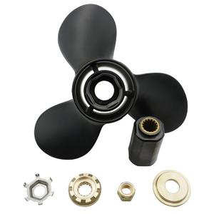 YOUNG MARINE OEM Grade Aluminum Outboard Propeller for Mercury 40-140HP(15 Spline Tooth) (14X13, 0413-P)
