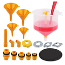 Ultimate No Spill Coolant Funnel Kit - 19-Piece Spill-Free Radiator Funnel Set, Spill Proof Radiator Bleeder Kit, Coolant Filling, Radiator Filler, Extra Funnels and Adapters for Universal Vehicle
