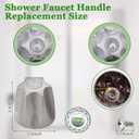 Shower Knob Replacement Compatible with Price Pfister Contessa & Windsor Tub and Shower Faucet Shower Knobs, Shower Knobs 2 Piece Replacement for Pfister Shower Handle Replacement (Brushed)