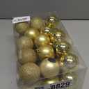 24ct Mini Christmas Balls Ornaments for Xmas Christmas Tree - Small Shatterproof Decor Hanging Ball for Holiday Wedding Party Decoration 1.18 Inch/30mm, Gold