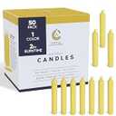 Candle Charisma 50 Multi-Colored Spell Candles - 4" Unscented Paraffin Chime Candles, Smokeless & Dripless Colored Candles, 2 Hours Burn Time 1/2 Inch Taper Candles for Parties