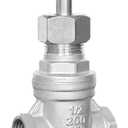 1/2" NPT Stainless Steel Gate Valve, Heavy Duty Female x Female Thread Manual Rotary Sluice Valve with Wheel Handle for Water, Oil, Gas, Industrial Plumbing, and HVAC Systems (1/2", DN15) (0.5 Inch)