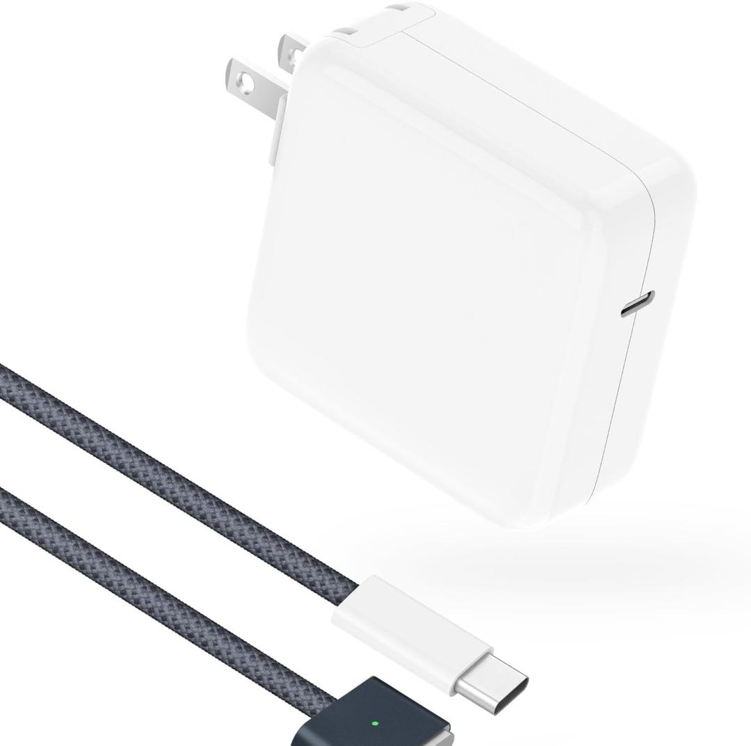 Charger for MacBook Air 13.6 15 inch Mac Book Pro 14 16 inch 2025 2024 2023 2022 2021 M5 M4 M3 M2 M1, Super Compact, 6.6FT USB C to Powerful Magnetic 3 Braided Cable, Original Quality, Midnight