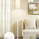 Floor Lamp for Living Room,Dimmable Floor Lamp with LED Bulb,Modern Standing Lamp with Marble Base,Tall Standing Lamps for Living Room,Bedroom,Office,Reading and Nursery(White)