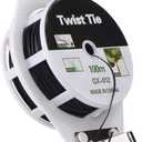 328ft (100m) Twist Ties, Plant Ties for Vines Garden Wire with Cutter for Gardening Home Office, Multi-Function Black Plastic Coated Wire