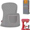 Stand Mixer Cover Compatible with KitchenAid 6/7/8 Quart Bowl-Lift Mixer, Quilted Waterproof Appliance Dust Protector with Storage Pocket(Gery)