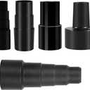 Universal Shop Vac Vacuum Hose Adapter,5 Pieces Vacuum Hose Adapter Kit,2-1/2 Inch to 1-1/4 Inch; 1-1/4 Inch to 1-3/8 Inch to 1-1/2 Inch; 1-3/8 Inch to 1-1/4; 32mm to 35mm; 32mm to 38mm, 32mm to 45mm