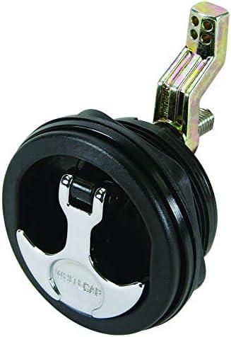 Whitecap S-0226BC T-Handle Latch with Keyed Lock - Black 3" Diameter