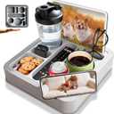 Heavyrain Couch Remote Holder Caddy Cup Holder Tray for Couch and Bed - Spill-Proof Armrest Organizer with Removable Divider, Perfect for Gaming, Movie Night, Remote Control, Snack & Phone Storage