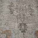 6x9 Washable Area Rug for Living Room, Non-Slip Soft Boho Vintage Medallion Carpet, Low Pile Distressed Rugs for Bedroom, Dining Room, Home Office, Dorm, Indoor Decor, Taupe Brown