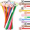 LiYiQ 25 Pcs Soccer Party Favor Cartoon Cute Fun Pens for Kids Kawaii Soccer Shape Gel Black Ink Pen Cute Soccer Pens for School Office Home Student Kids Present