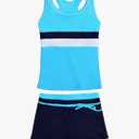 Uhnice Girls Swimsuit Two Piece Tankini Swimwear with Boyshort. size 5. XL