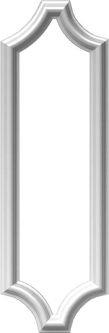 Ekena Millwork PNL08X28AS-02-CASE-2 Ashford Molded Scalloped Wainscot Wall Panel, 8" W x 28" H x 1/2" P, Factory Primed White, 2 Count