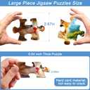 6 Packs 24 Large Piece Puzzles for Seniors,Animals Puzzle for Seniors with Dementia,Turtle Panda Cat Dolphin Bird Dog Easy Jigsaw Puzzle for Alzheimers Memory Games Dementia Activities