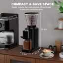 Conical Burr Coffee Grinder Electric, Espresso Coffee Bean Grinder for Home Use Adjustable 48 Grind Settings, 35s Precision Timer, Stainless Steel, Anti-Static for Pour Over/Drip/French Press
