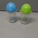 Munchkin Any Angle Weighted Toddler Straw Cups with Click Lock Lid, 10 Ounce, 2 Pack, Blue/Green