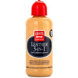 Griots Garage Leather 3-In-1, Leather Cleaner and Conditioner for Car Leather Seat Upholstery, Sofa, Jacket, Shoes, and More, Cleans, Conditions, and Protects, 16 Oz, 11019
